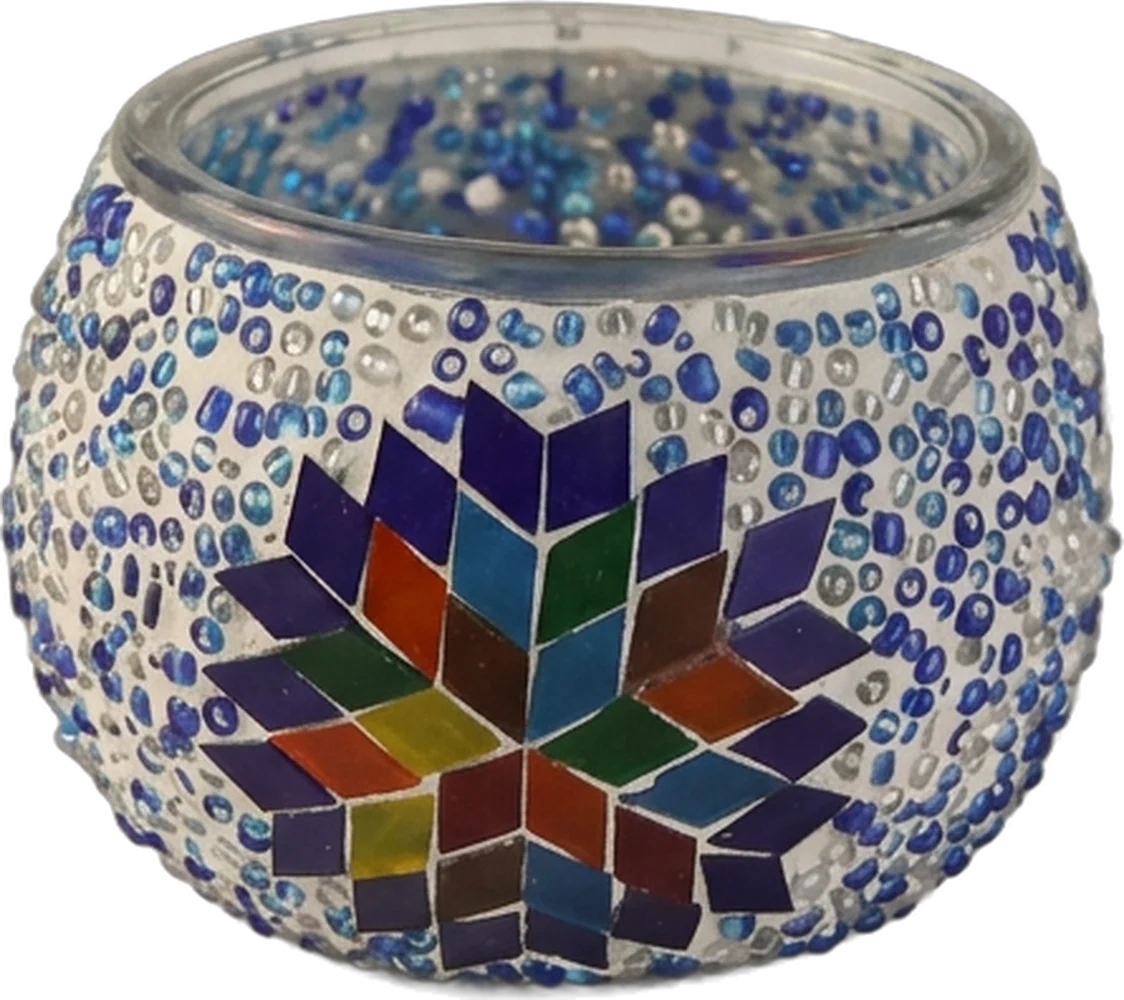 Mosaic Candle Holder, Butterfly design