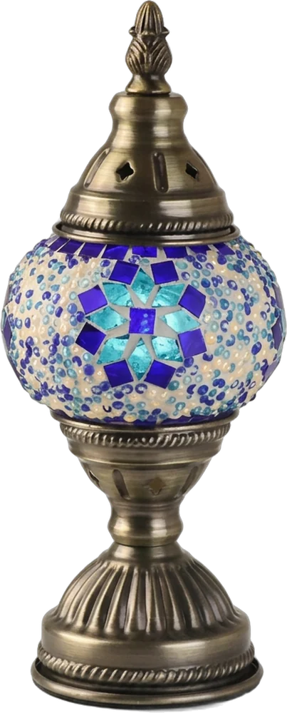 Mini Mosaic Lamp, Azurite design